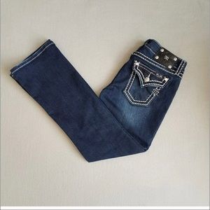 Miss Me Dark Wash Thick Stitch Bootcut SZ 30